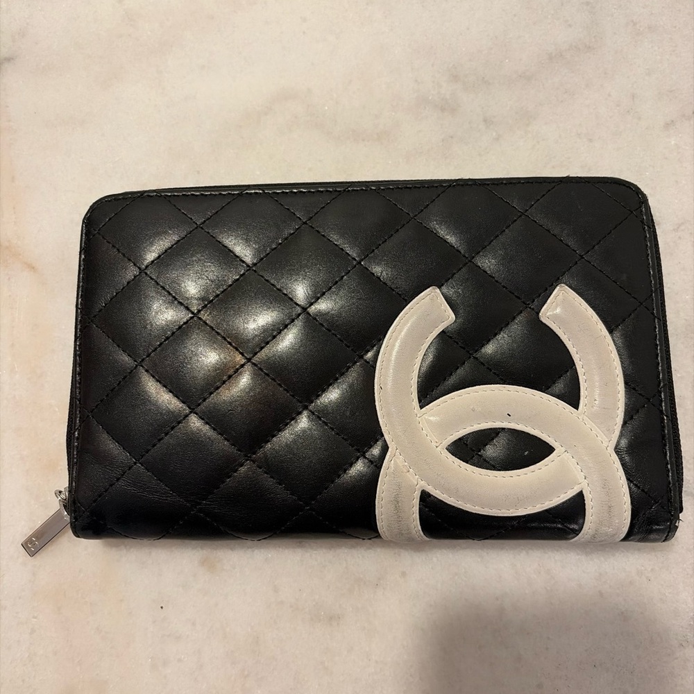 Chanel quilted extra large wallet
